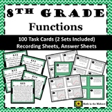 8th Grade Math Functions Task Cards Bundle