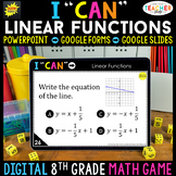 8th Grade Math Game DIGITAL | Linear Functions & Graphs | 