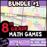 8th Grade Math Games - Interactive Games BUNDLE #1