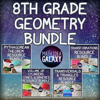 Preview of 8th Grade Math Activities-Geometry Bundle