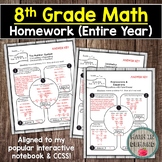 8th Grade Math Homework (Entire Year)