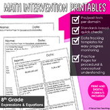 8th Grade Math Intervention Expressions and Equations | RT