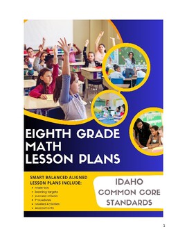 Preview of 8th Grade Math Lesson Plans - Idaho Common Core
