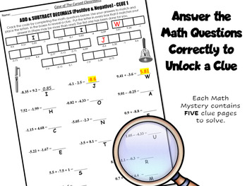 Thanksgiving Math Mystery - Case of the Gobbler's Curse – 5th Grade Math  Worksheets