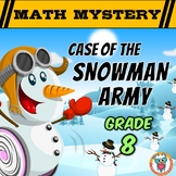 8th Grade Math Mystery Game Winter Activity - Snowman Army