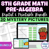 8th Grade Math Mystery Picture Digital Activities and Work