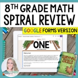 8th Grade Math Mystery Review Digital Version - Distance Learning