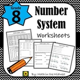 8th Grade Math Number System Homework/Worksheets 8.NS.1 an