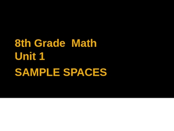 Preview of 8th Grade Math PPT Presentation - Sample Spaces