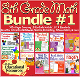 8th Grade Math - Bundle #1 - Activities for Interactive No