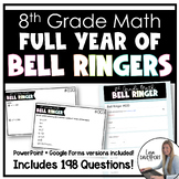8th Grade Math Pre Algebra - Bell Ringers for the Entire Year