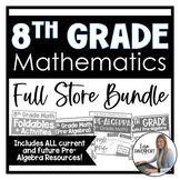 8th Grade Math Pre Algebra Curriculum Bundle | Foldables, 