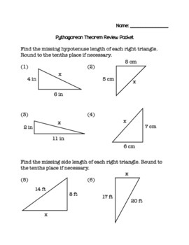 pythagorean theorem word problem examples