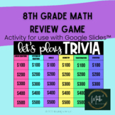 8th Grade Math Review Activity | CCSS Review Game for Eigh