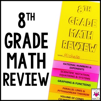 Preview of 8th Grade Math Review Activity Flip Book | End of Year Review