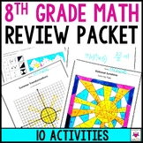8th Grade Math Review Packet Activites | End of Year Review