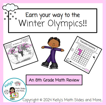 Preview of 8th Grade Math Review Project (PBL) - Earn Your Way to the Winter Olympics