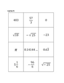 Rational and Irrational Math Sort