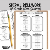 8th Grade Math Spiral Bellringers One Quarter