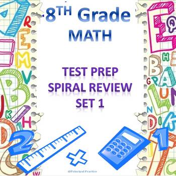 Preview of 8th Grade Math Spiral Review Set 1
