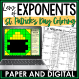 8th Grade Math St. Patrick's Day Activity Laws of Exponents