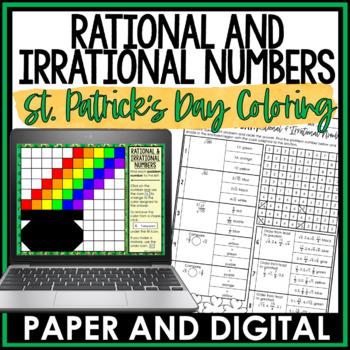 Preview of 8th Grade Math St. Patrick's Day Activity Rational and Irrational Numbers