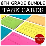 8th Grade Math Task Cards Full Year Bundle