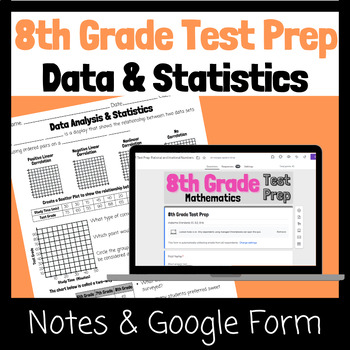 Preview of 8th Grade Math Test Prep/ Review/ ACAP - Data Analysis & Statistics