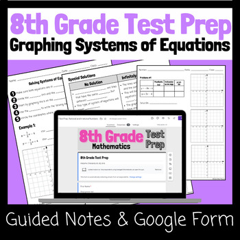 Preview of 8th Grade Math Test Prep/ Review/ ACAP - Graphing Systems of Equations