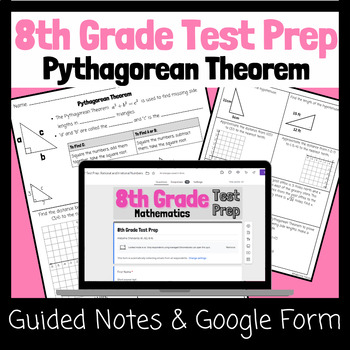 Preview of 8th Grade Math Test Prep/ Review/ ACAP - Pythagorean Theorem