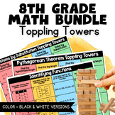 8th Grade Math Toppling Towers Game Growing Bundle