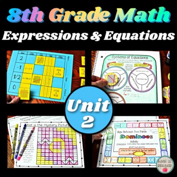 Preview of 8th Grade Math Unit 2 Expressions & Equations Curriculum