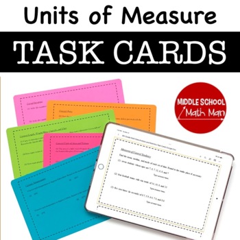 Preview of 8th Grade Math Units of Measure Task Cards