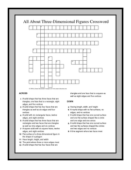 8th Grade Math Vocabulary Crossword Puzzles by Ralynn Ernest Education