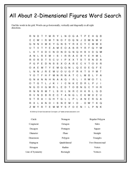8th Grade Math Vocabulary Word Search Puzzles | TpT