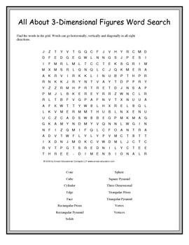 8th grade math vocabulary word search puzzles tpt