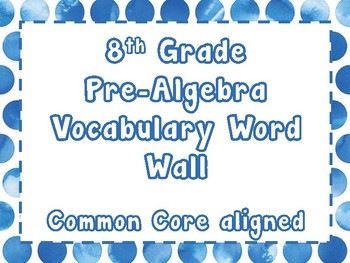 8th Grade Math Word Wall by Coffee and Chaos in the Middle | TpT