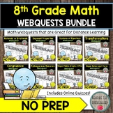 8th Grade Math Webquests Bundle (Great for Subs)