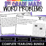 8th Grade Math Word Problems | Test Prep YEARLONG BUNDLE |