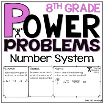 Preview of 8th Grade Math Word Problems The Number System Math Review Test Prep