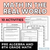 8th Grade Math Word Problems and Real World Math Projects 