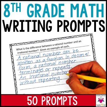 Preview of 8th Grade Math Writing Prompts | 8th Grade Math Journal Writing Ideas