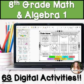 Preview of 8th Grade Math and Algebra 1 Digital Activity Bundle