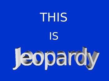 Preview of 8th Grade Mathematics Jeopardy Round 1