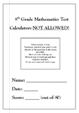 8th Grade Math Test