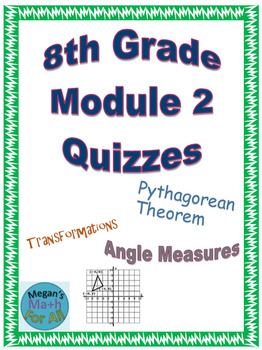 Preview of 8th Grade Module 2 Quizzes for Topics A to D - Editable - Distance Learning