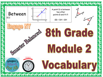 Preview of 8th Grade Module 2 Vocabulary - SBAC - Editable
