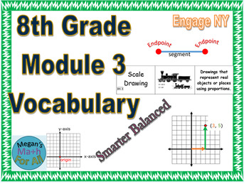 Preview of 8th Grade Module 3 Vocabulary - SBAC - Editable