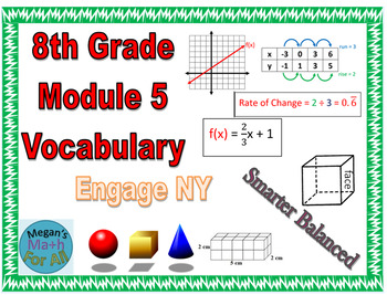 Preview of 8th Grade Module 5 Vocabulary - SBAC - Editable