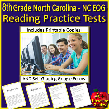 Preview of 8th Grade NC EOG Reading Practice Tests (North Carolina End of Grade Review)